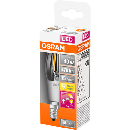 OSRAM LED-LAMPA KRONFORM KLAR (40) E14 GLOWDIM