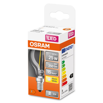 OSRAM LED-LAMPA RUND KLAR (25) E14