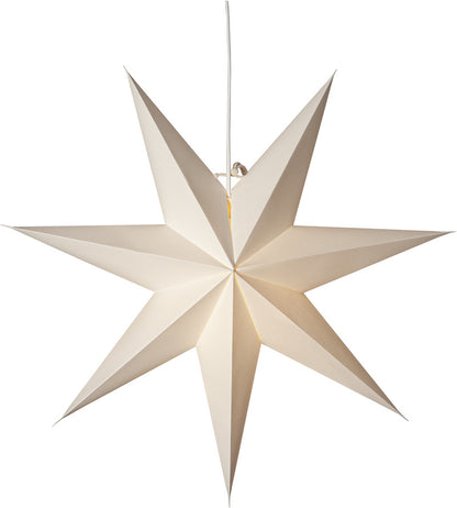 Star Trading - Julstjärna - Pappersstjärna Plain - Vit - 45cm