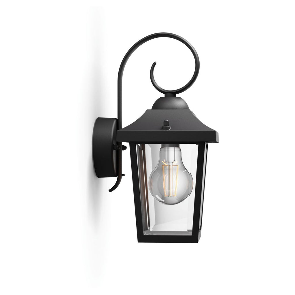 Philips - Buzzard Wall Lantern Black 1x60w 230V