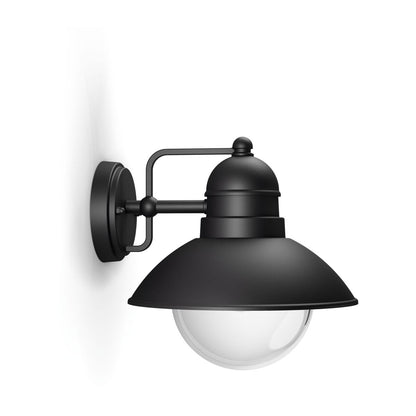 Philips - Hoverfly wall lantern black 1x60W 230V