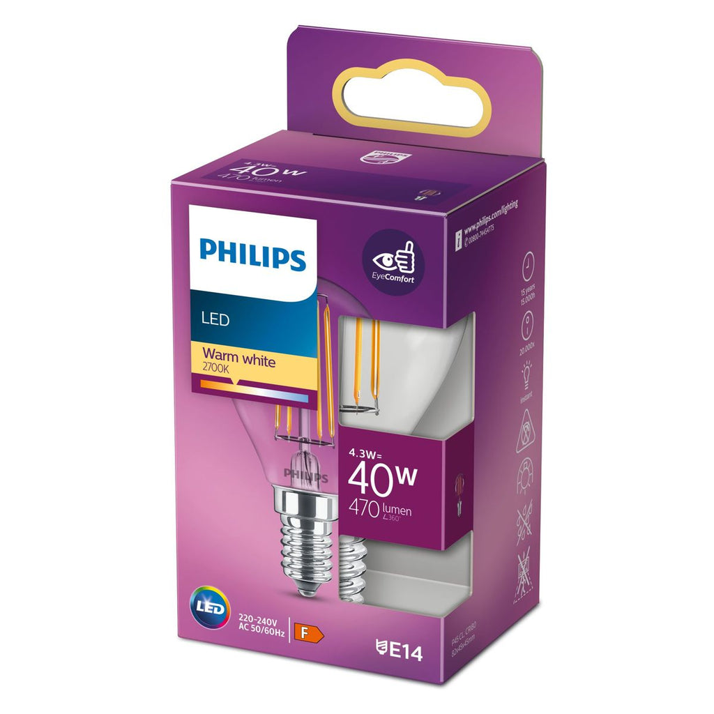 Philips - LED Classic 40W P45 E14 WW CL ND RFSRT4