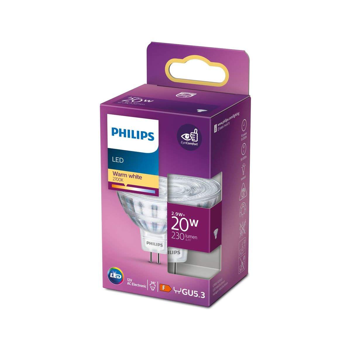 Philips - LED 20W MR16 WW 36d RF ND SRT4