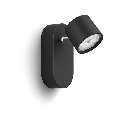 Philips - STAR single spot black 1x4.5W SELV Dim