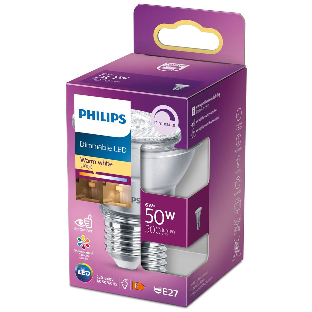 Philips - LED Classic50w Par20 E27 WW 25d D 1SRT4