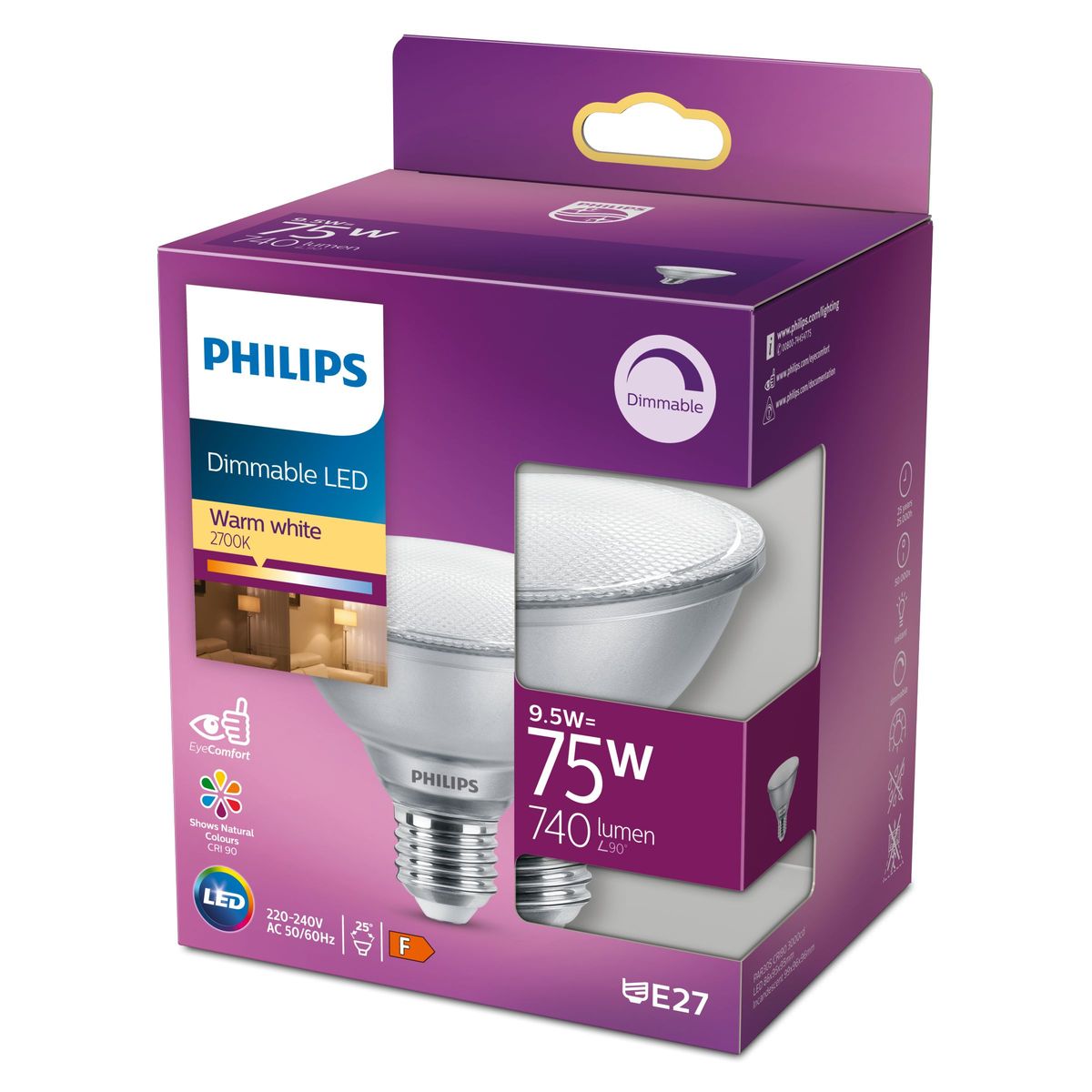 Philips - LED Classic 75W par30s WW 25d D 1pf/4
