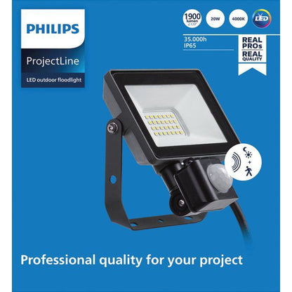 Philips - Projectline Floodlight 20W 4000K Sensor