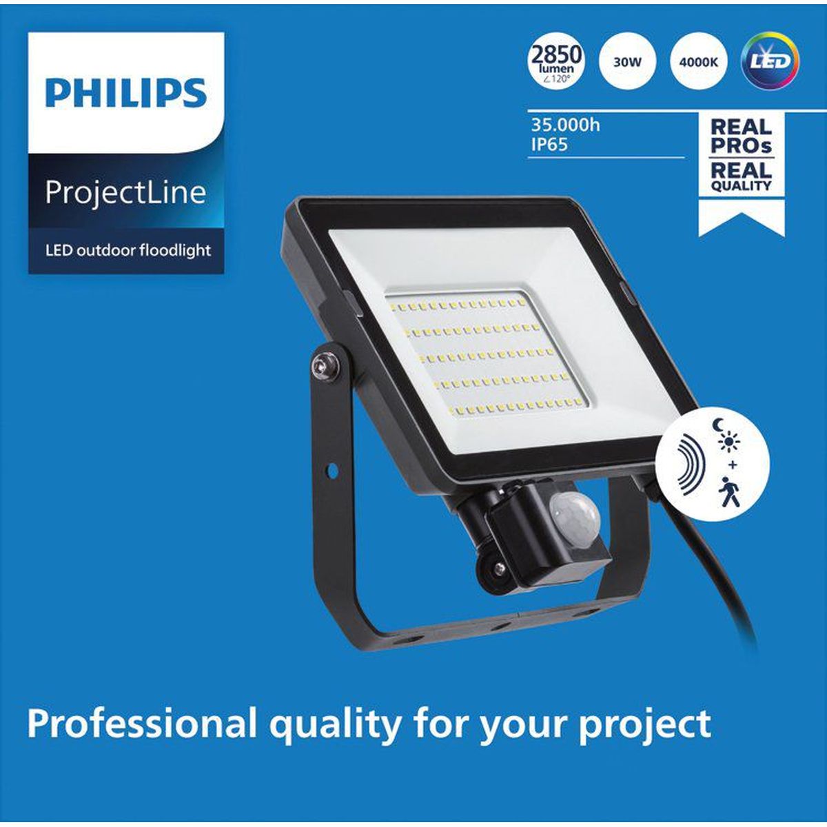 Philips - Projectline Floodlight 30W Capteur 4000K