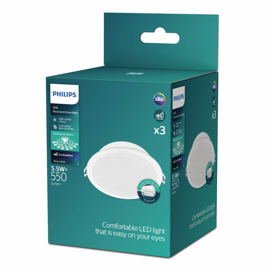 Philips - 59444 Meson 080 5.5W 40K WH RE 3 Pack