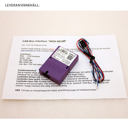 CANM8 – Signal de courant de commande vers lumière supplémentaire 12 V