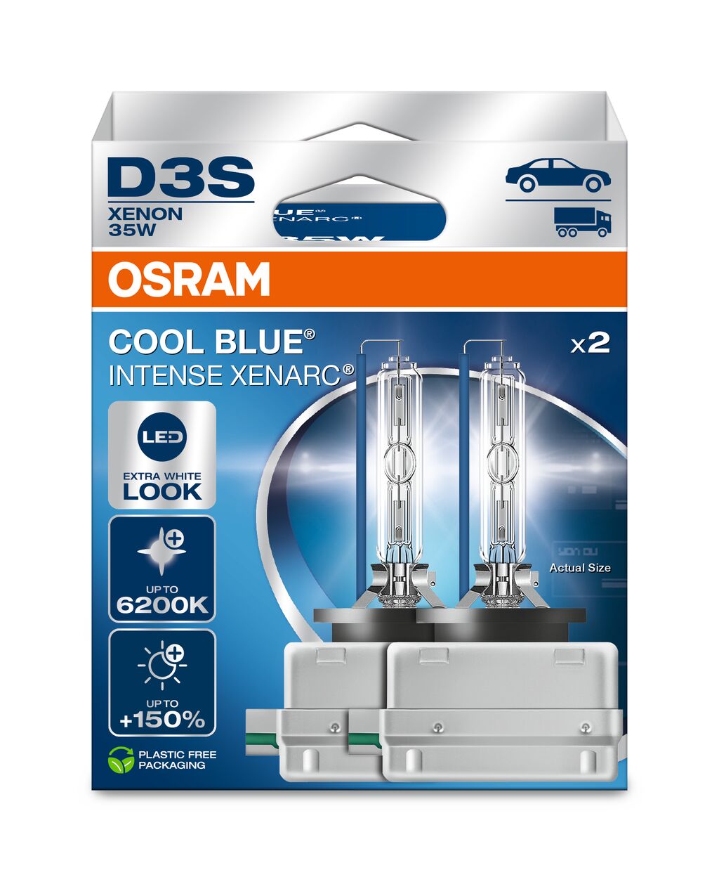 Osram Xenarc Cool Blue Intense - D3s Hid Headlights - 2 -pack