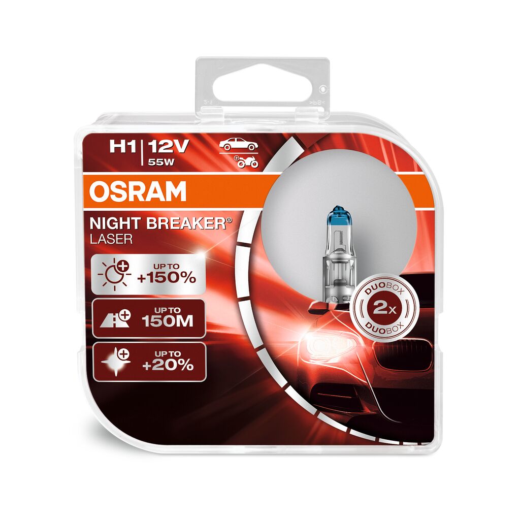 Boîte Duo OSRAM NIGHT BREAKER® LASER H1