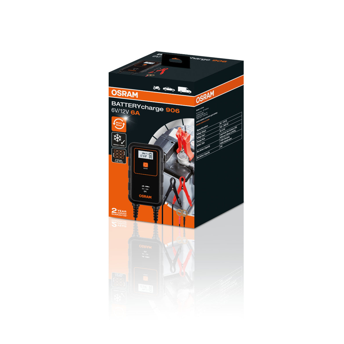 Charge de batterie OSRAM - Chargeur de batterie intelligent 906