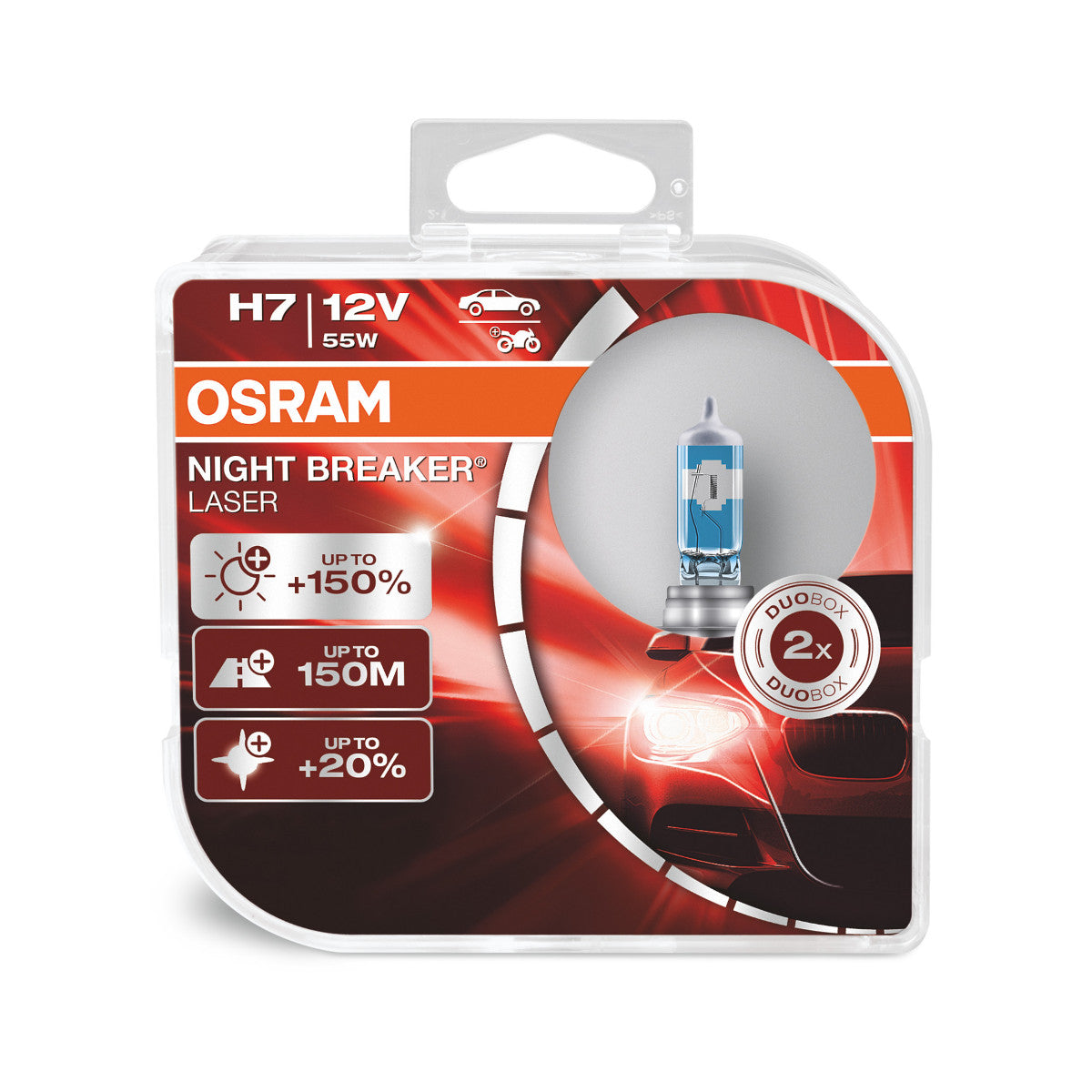 Boîte Duo OSRAM NIGHT BREAKER® LASER H7