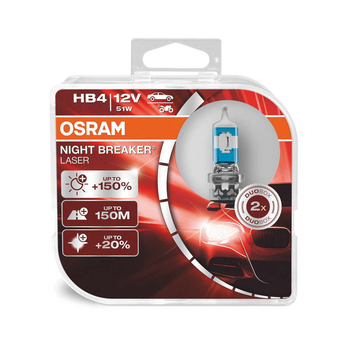 Boîte Duo OSRAM NIGHT BREAKER® LASER HB4