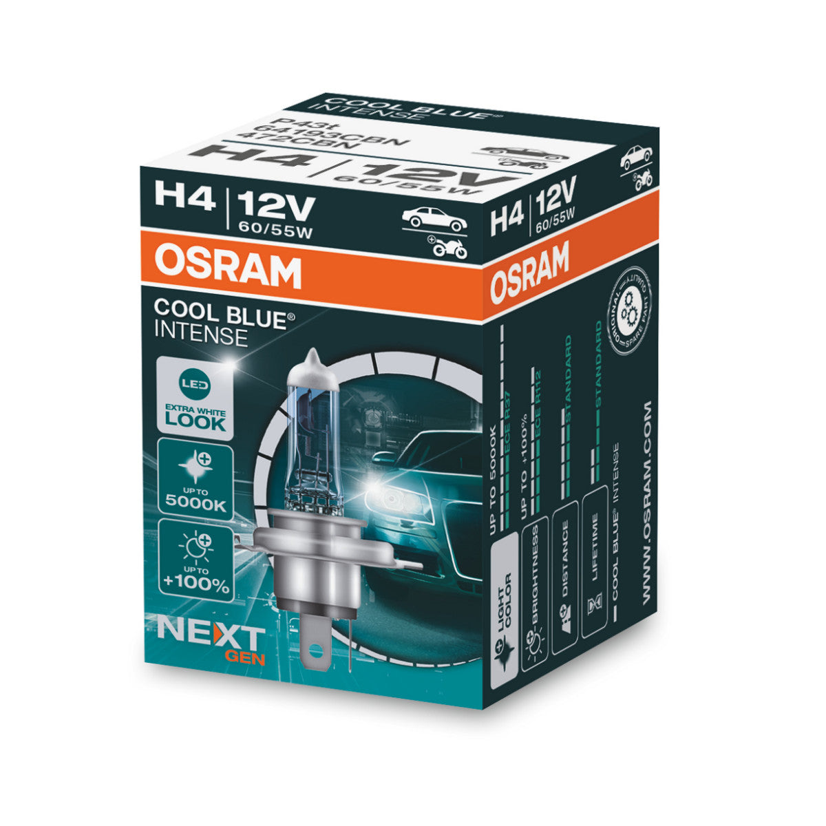 OSRAM - Ampoule de phare halogène H4 - Boîte pliante - 1-PACK