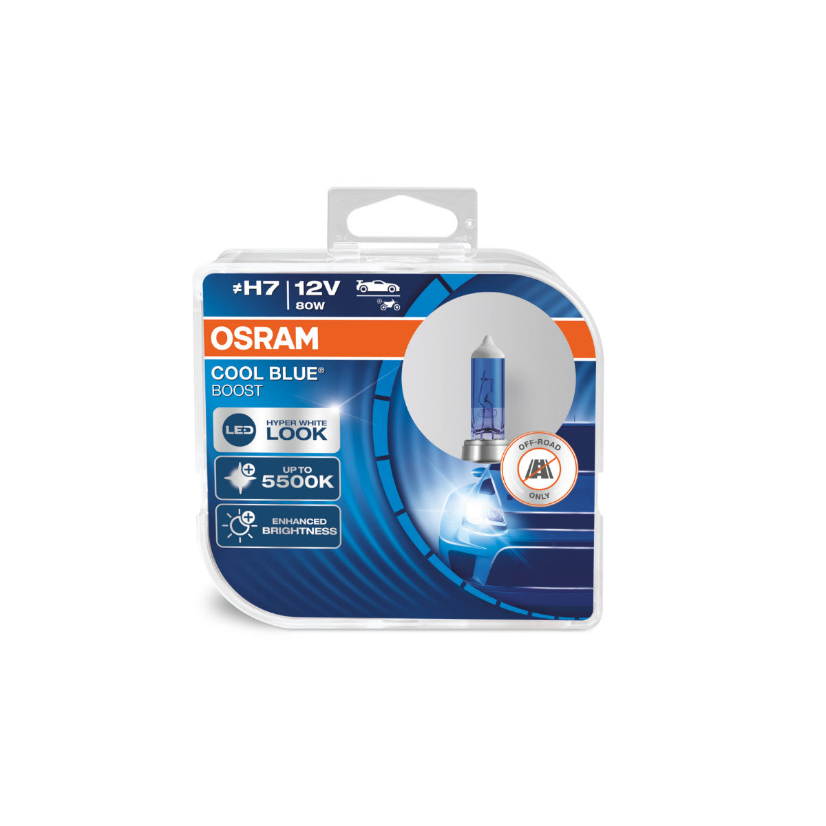 Osram Cool Blue Boost - LAMPE DE RAMESSE HALOGEN HORN HORD H7 - 2-PACK