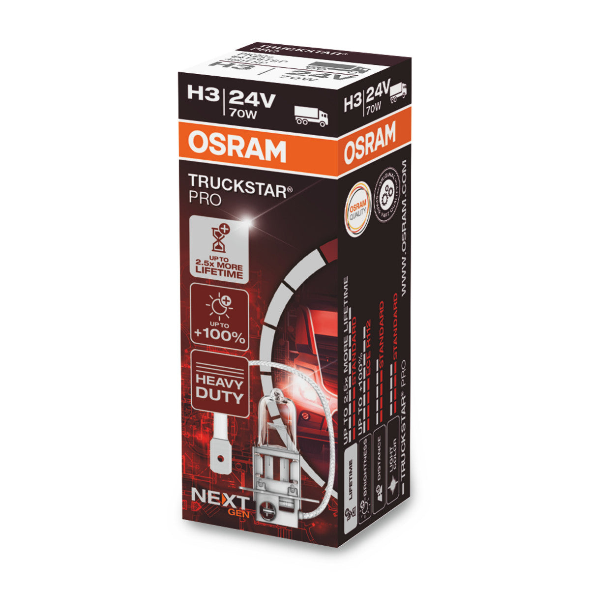 OSRAM TRUCKSTAR PRO - Ampoule de phare halogène H3 - 1-PACK