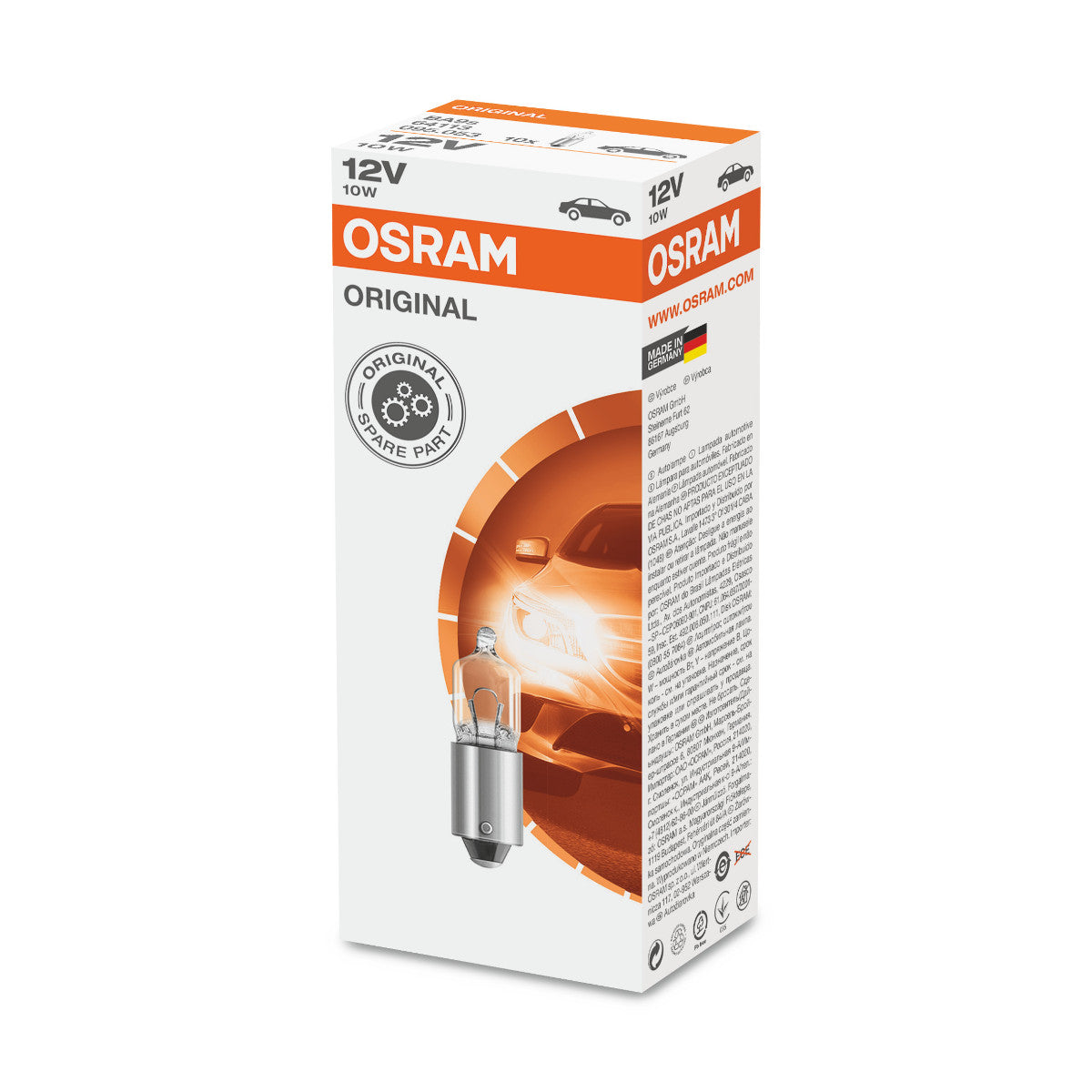 OSRAM ORIGINAL MINIWATT - 10W - 12V - Ampoule supplémentaire