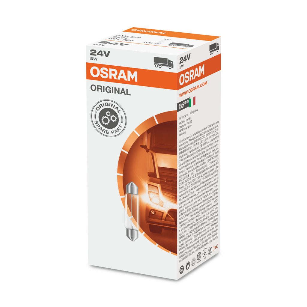 ORIGINATION ORIGINAL OSRAM - 5W - 24V - Lampe légère supplémentaire