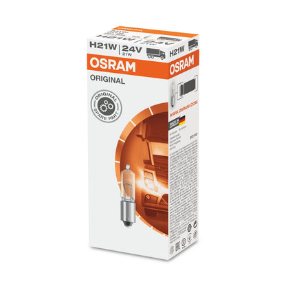 OSRAM ORIGINAL - BASE MÉTALLIQUE - H21W - Ampoule supplémentaire 24V