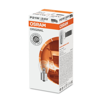 OSRAM ORIGINAL - BASE MÉTALLIQUE - P21W - Ampoule supplémentaire 24V