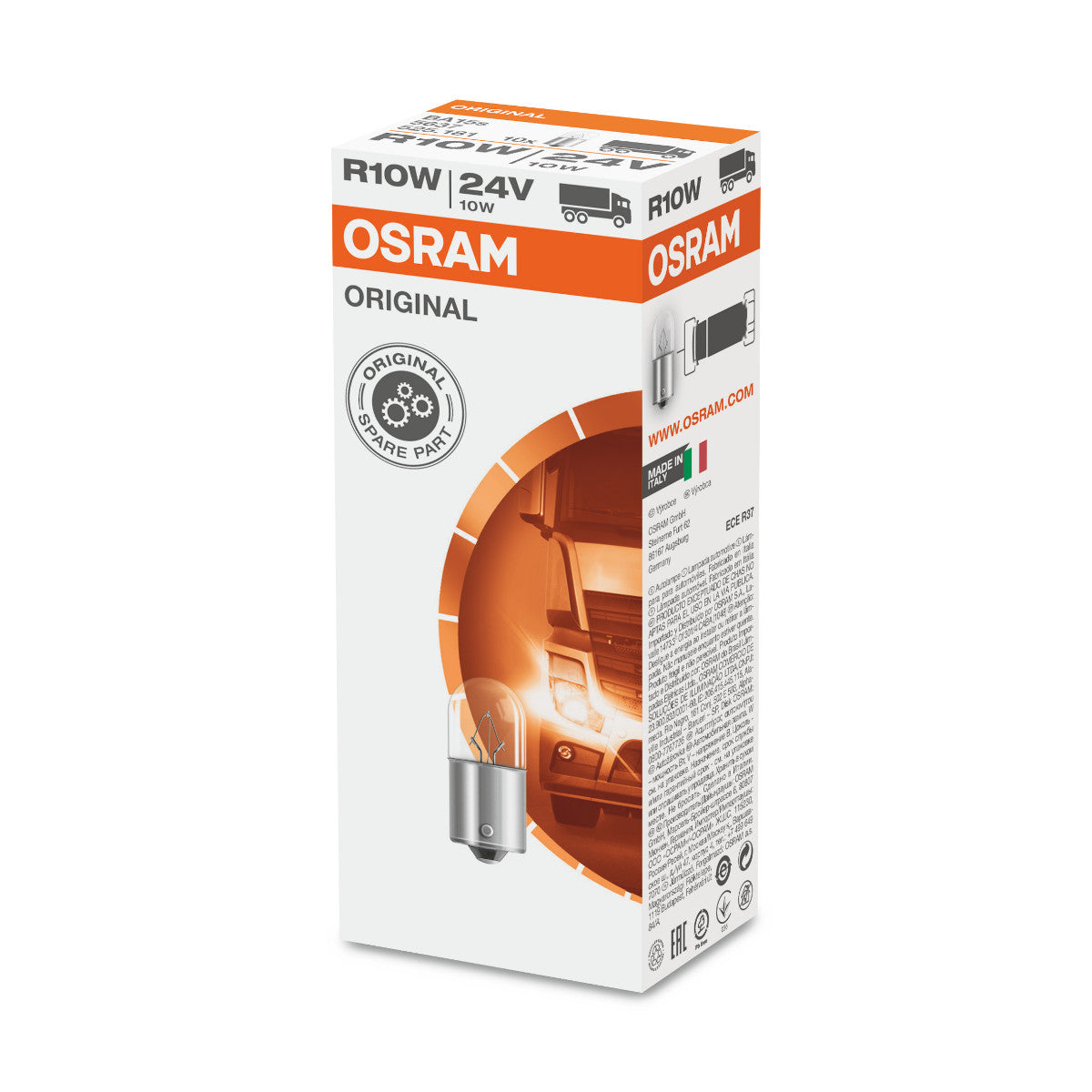 OSRAM ORIGINAL - SOCLE MÉTALLIQUE - R10W - 24V