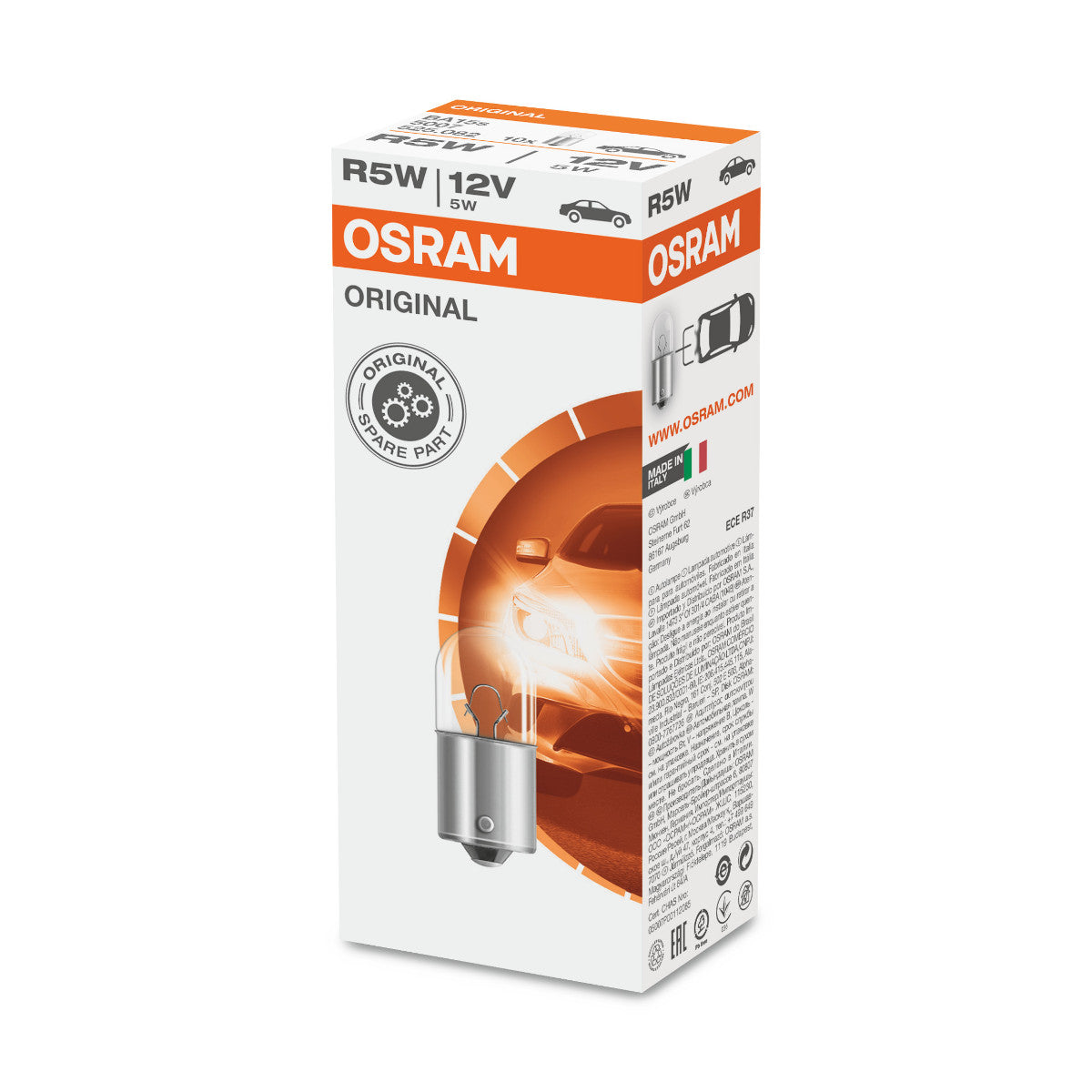 OSRAM ORIGINAL - SOCLE MÉTALLIQUE - R5W - 12V