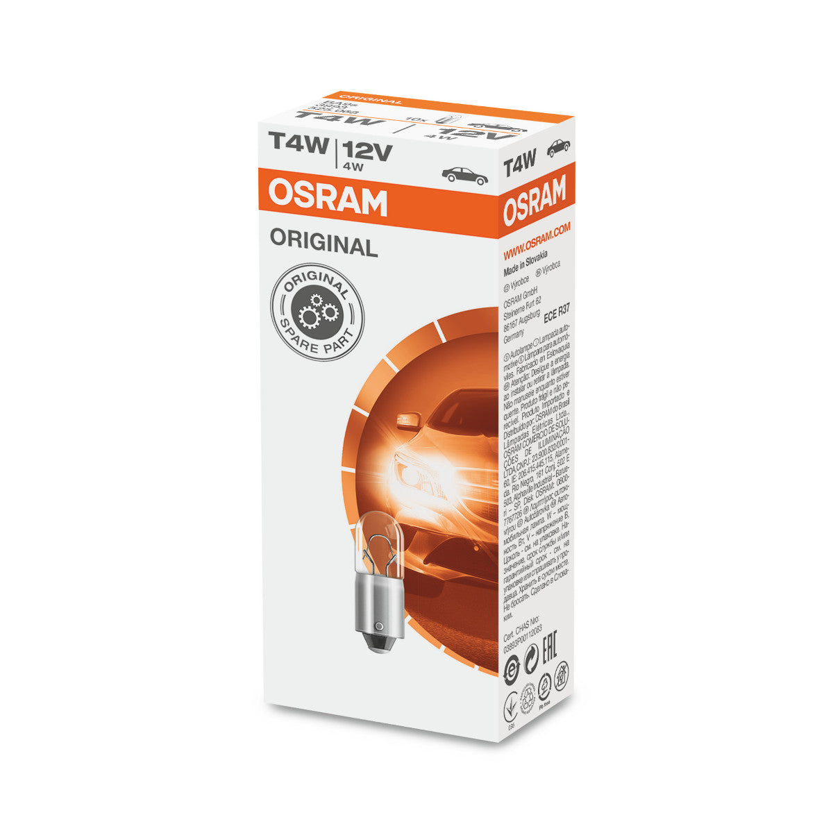 OSRAM ORIGINAL - SOCLE MÉTALLIQUE - T4W - 12V