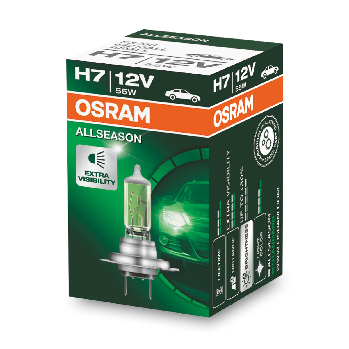 OSRAM ALLSEASON SUPER - ALLSEASON - Ampoule de phare halogène H7