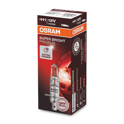 OSRAM SUPER BRIGHT PREMIUM - SUPER BRIGHT - Ampoule de phare halogène tout-terrain H1 - P14 -5s