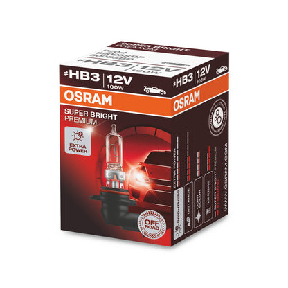 OSRAM SUPER BRIGHT PREMIUM - SUPER BRIGHT - Ampoule de phare halogène HB3 tout-terrain