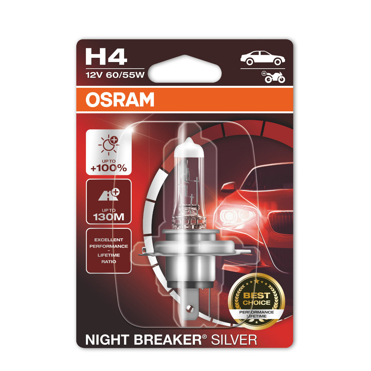 OSRAM NIGHT BREAKER® SILVER H4, blister unique