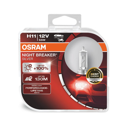 Boîte Duo OSRAM NIGHT BREAKER® SILVER H11