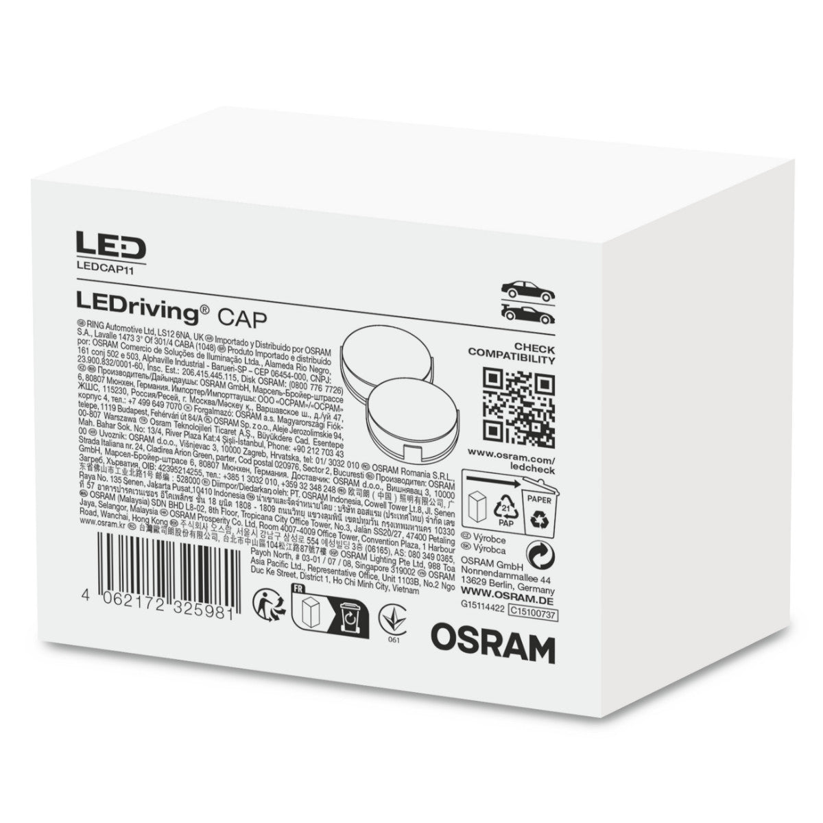 CAPUCHON OSRAM LEDriving - LEDCAP11