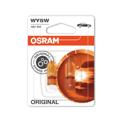 OSRAM ORIGINAL - BASE COIN - WY5W - Ampoule supplémentaire 12V - 2-PACK