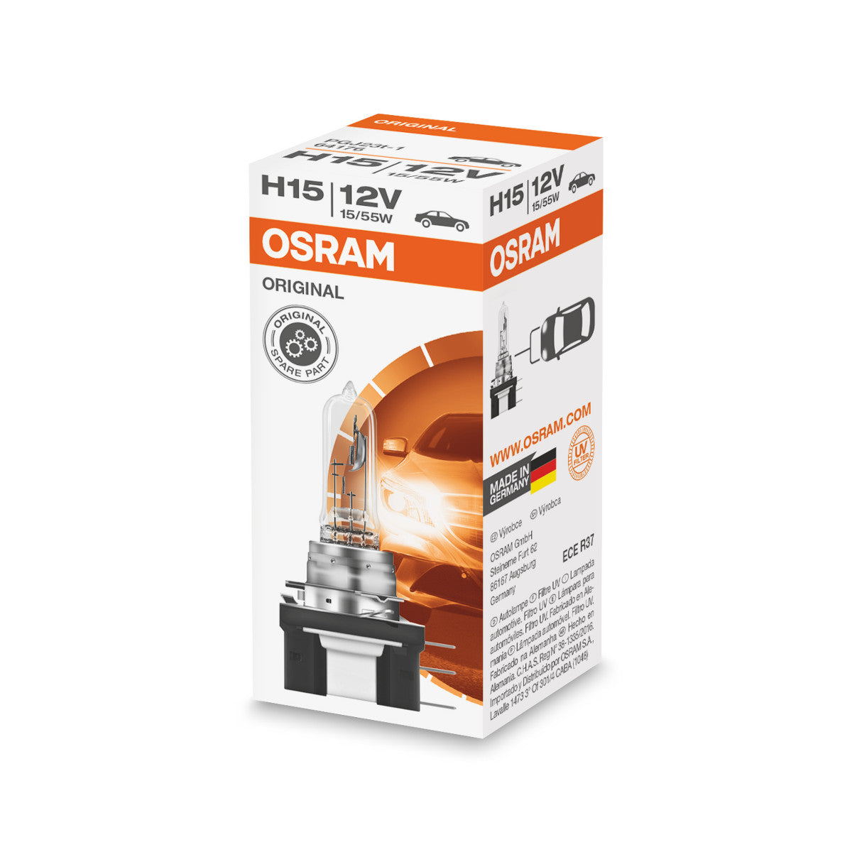 OSRAM ORIGINAL LINE - H15 - 12 V - 5515 W - Ampoule de phare halogène