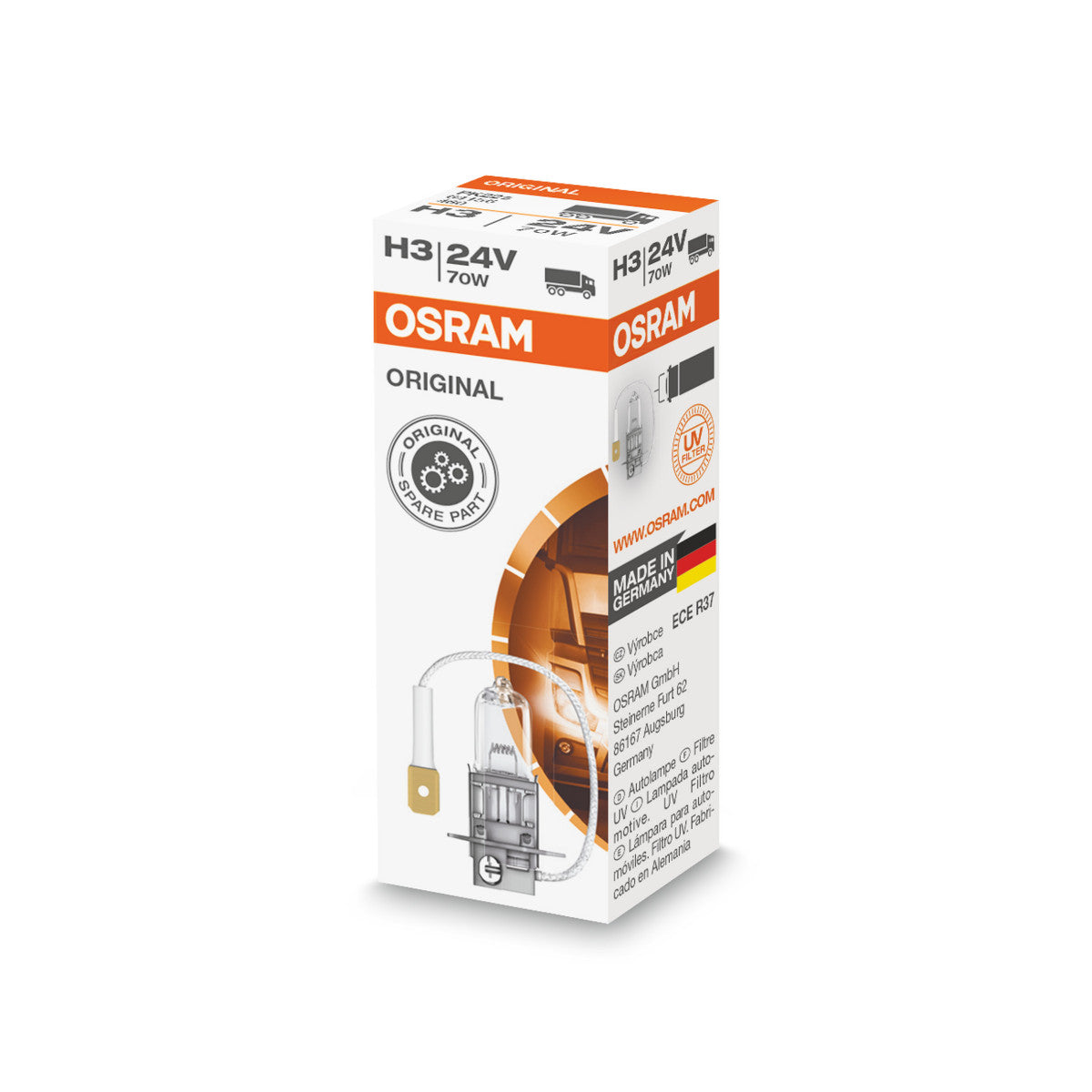 OSRAM ORIGINAL LINE - H3 - 24 V - 70 W - Ampoule de phare halogène - Boîte Pliante