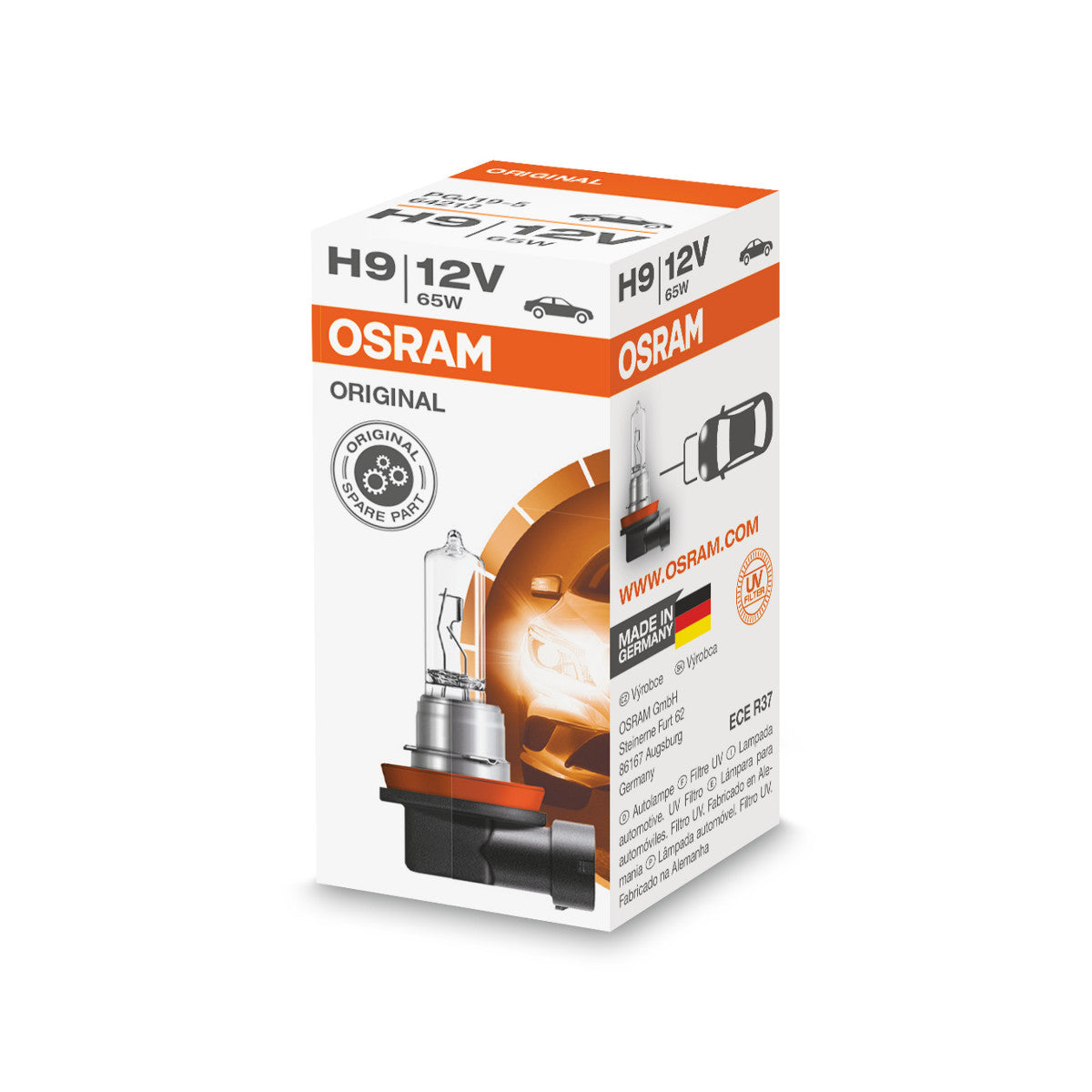 OSRAM ORIGINAL LINE - H9 - 12 V - 65 W - Ampoule de phare halogène