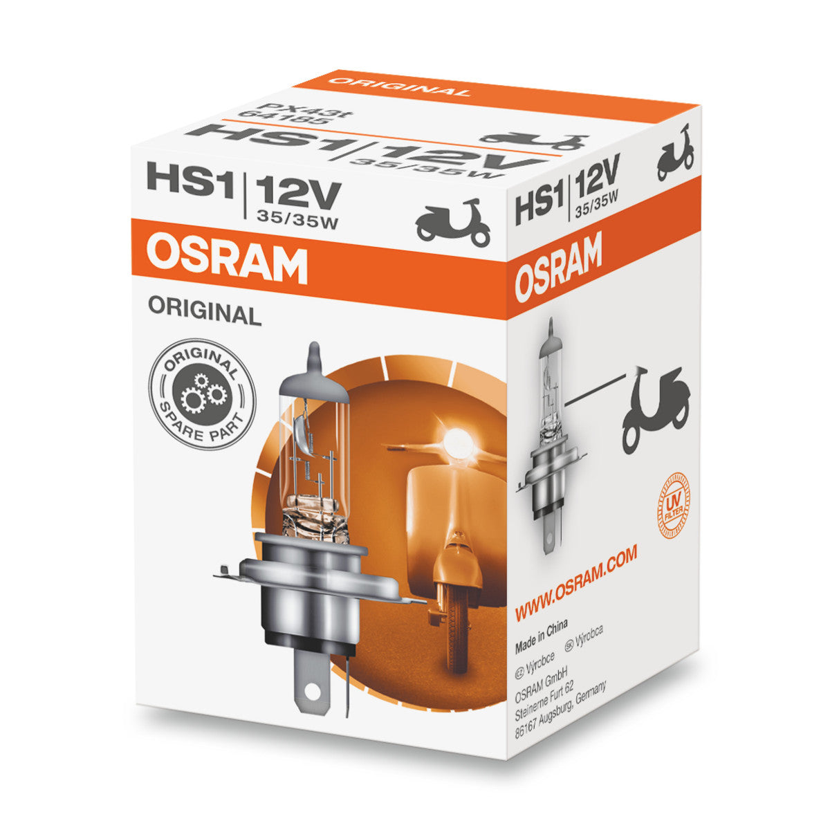 OSRAM ORIGINAL LINE - HS1 - 12 V - 3535 W - Ampoule de phare halogène - Boîte pliable