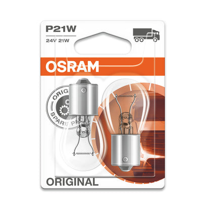 OSRAM ORIGINAL - BASE MÉTALLIQUE - Ampoule supplémentaire P21W - BA15s - 24V