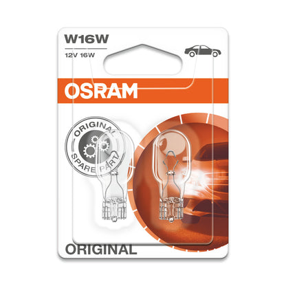 OSRAM ORIGINAL - BASE CALE - Ampoule supplémentaire W16W - 2-PACK