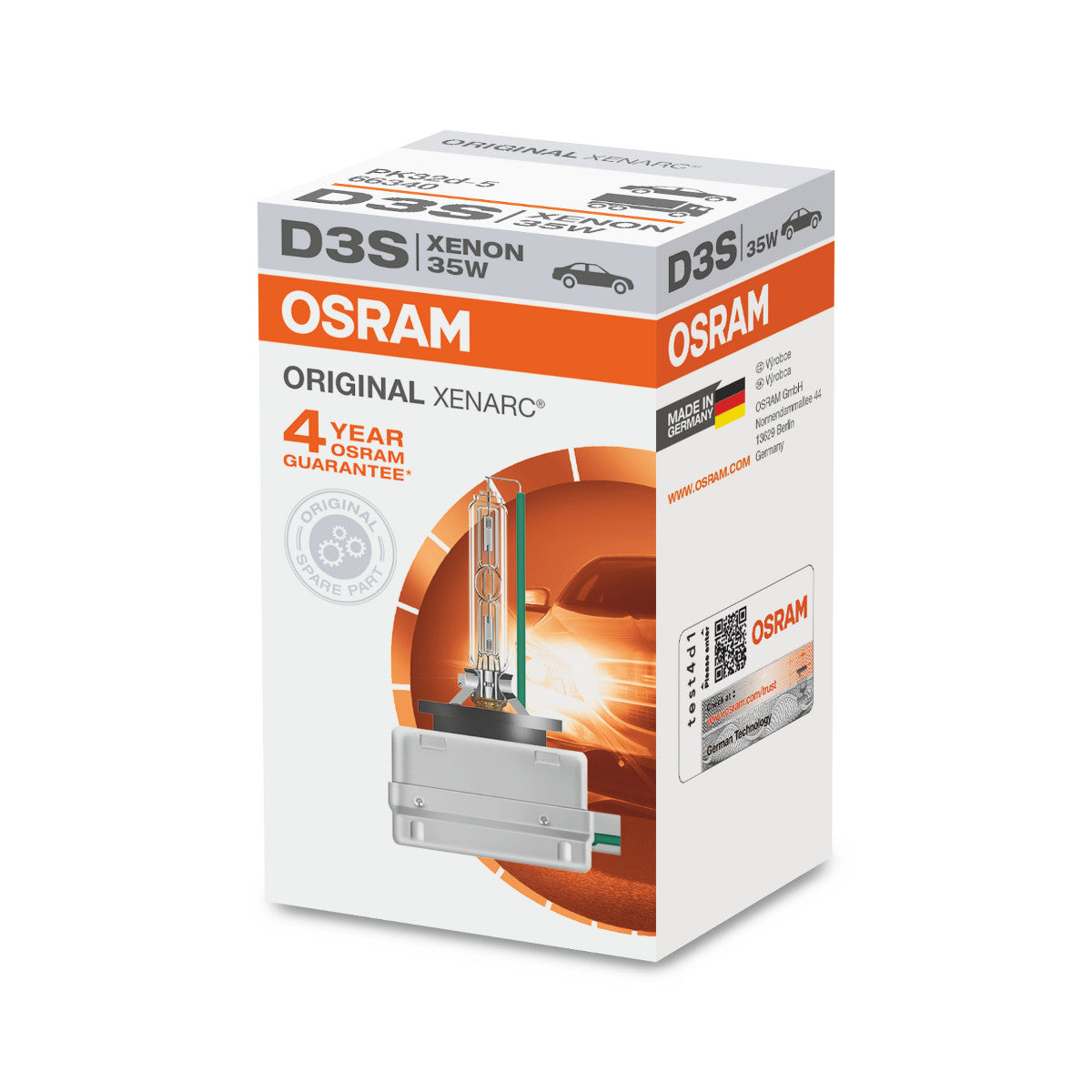 OSRAM XENARC ORIGINAL - Ampoule de phare D3S HID - Boîte Pliante