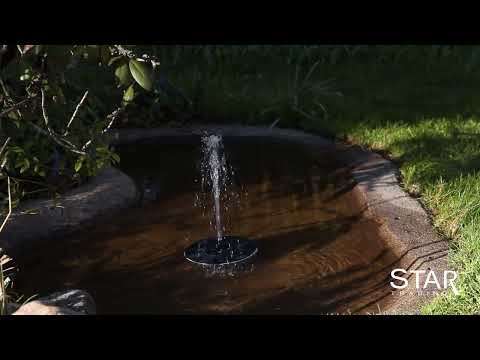 Star Trading - Éclairage à cellules solaires - Fontaine de décoration à cellules solaires - Noir - 10cm Couleur de lumière RGB (Rouge-Vert-Bleu)