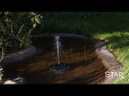 Star Trading - Éclairage à cellules solaires - Fontaine de décoration à cellules solaires - Noir - 10cm Couleur de lumière RGB (Rouge-Vert-Bleu)