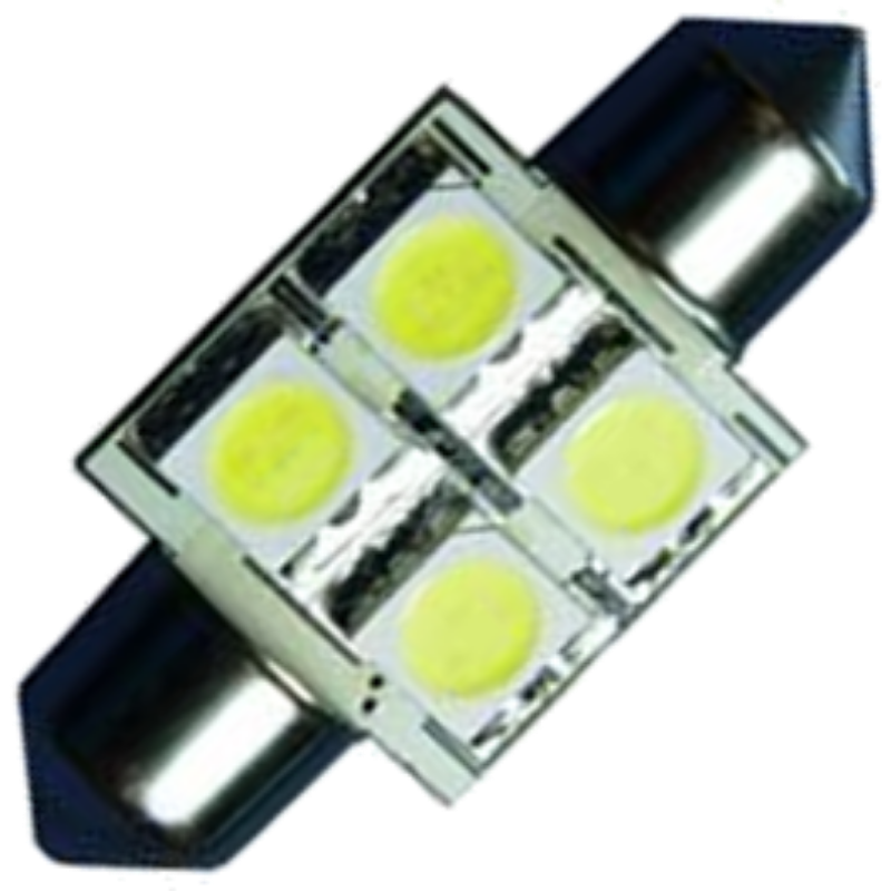 Spollampa 12V/24V 0.7W 31mm Röd