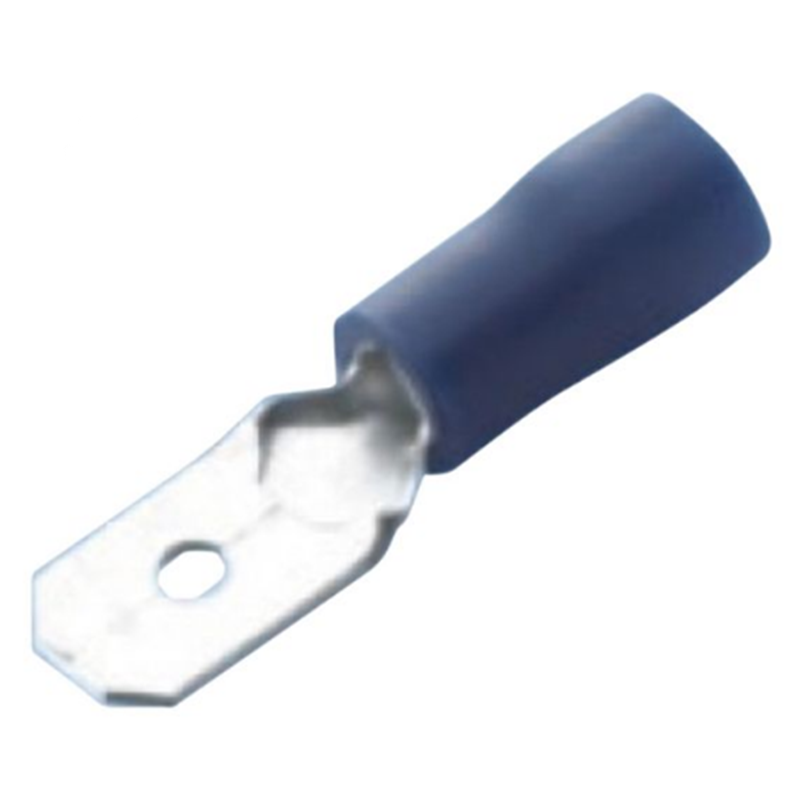 Pin de feuille bleu vinyle 6,3 x 0,8 mm - 10 pcs