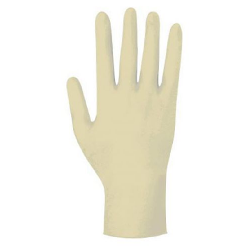 Gants jetables en latex non poudrés Blanc L - 5 paires